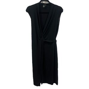 Bcbg Max Azria Black Wrap Tie Dress Size Small